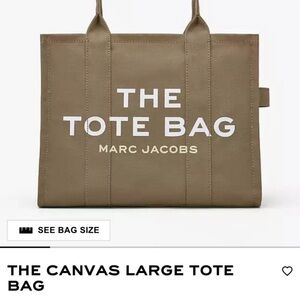 Marc Jacobs Brown Canvas Large Tote Bag